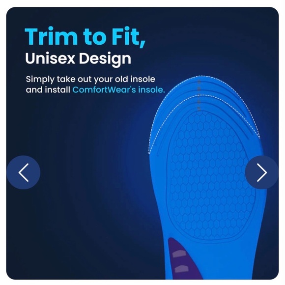 👟 Comfort Wear Unisex Memory-Sole Gel Sport Orthotic size Small - Picture 6 of 9